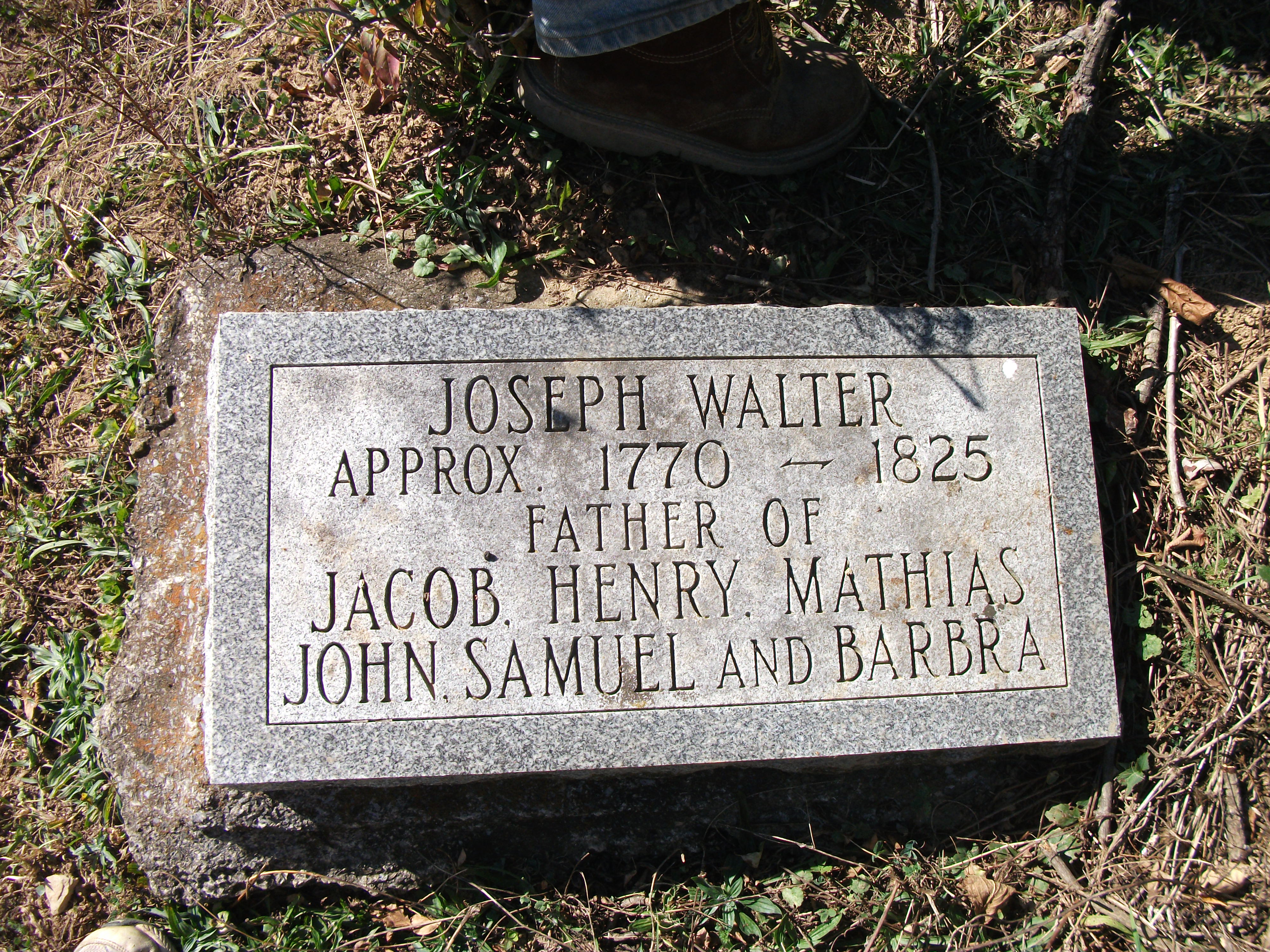 Joseph Walter tombstone